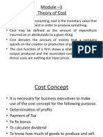 Module - 3 Theory of Cost