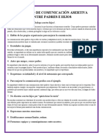 Decálogo de Comunicación Asertiva Entre Padres e Hijos