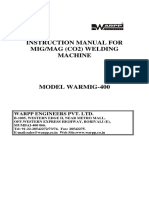 Instruction Manual For Mig/Mag (Co2) Welding Machine: Warpp Engineers Pvt. LTD