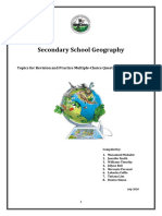 CSEC Geography-Revision Topics, Practice Multiple Choice Question and Answers