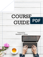 COURSE GUIDE-college and Advanced Algebra