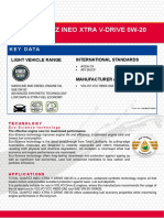 Total Quartz Ineo Xtra V-Drive 0W-20: Key Data