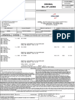 Original Bill of Lading: Carrier