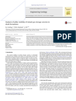 Analysis of Pillar Stability of Mined Gas Storage Caverns in Shale Formations