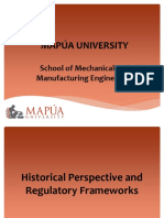 ME 194-2 Historical Perspective and Regulatory Frameworks