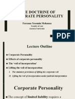 Lecture 2 - Doctrine of Corporate Personality