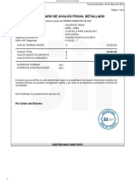 Certificado de Avalúo Fiscal Detallado: Por Orden Del Director