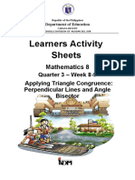 Learners Activity Sheets: Mathematics 8