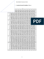 Table 1 Cumulative Binomial Probabilities: P (X: Basic Statistical Procedures and Tables