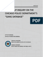 Follow-Up Inquiry On The Chicago Police Department's "Gang Database"