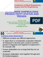 Worldwide Shipbuilding Productivity Status and Trends