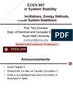 Lecture 24 Oscillations, Energy Methods, Power System Stabilizers