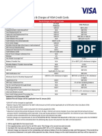 VISA Credit Cards Fees Charges 01 Dec 21