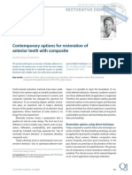 Contemporary Options For Restoration of Anterior Teeth With Composite