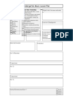 Elementary Music Lesson Plan Template