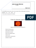 DEP - 9 Ano - Trabalho Elemento Químico