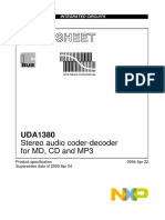 Data Sheet: Stereo Audio Coder-Decoder For MD, CD and MP3