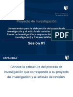 Sesión 1 Lineamientos para La Elaboración Del Proyecto de Investigación