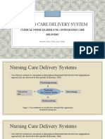 Nursing Care Delivery System