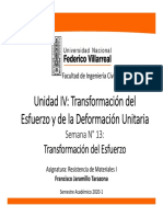 Unidad IV Semana 13 - Transformacion Del Esfuerzo