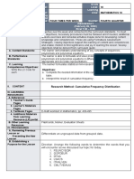 Research Method: Cumulative Frequency Distribution: Differentiate An Ungrouped Data From Grouped Data