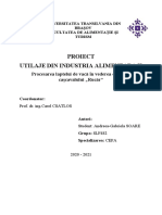 Proiect Utilaje Din Industria Alimentara Ii: Procesarea Laptelui de Vacă În Vederea Obținerii Cașcavalului Rucăr"