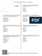 808 - Advanced Level Vocabulary Exercise MCQ Test 5