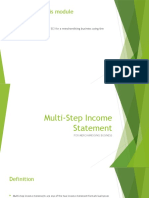 Multi Step Income Statement For Merchadising Business