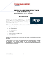 Project Report On Lithium Ferro Phosphate Battery Pack (Cap: 50 Nos/day)