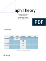 Graph Theory: Lebanese University Faculty of Science BS Computer Science 2 Year - Fall Semester