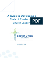 A Guide To Developing A Code of Conduct For Church Leaders