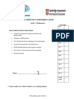 Grade 5 Maths Test