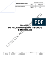 SBR Man Qua 002 - Manual de Recebimento de Insumos e Materiais Rev 01