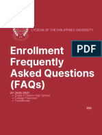 Enrollment Frequently Asked Questions (Faqs) : Lyceum of The Philippines University