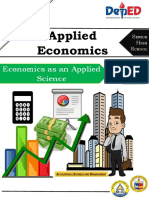 Economics As An Applied Science