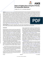 Control and Stabilization of Fugitive Dust: Using Eco-Friendly and Sustainable Materials