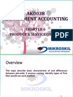 Chapter 6 PRODUCT AND SERVICE COSTING