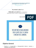 Plan de Clase #13 Tema de La Clase 3.5:: La Incapacidad y Discapacidad Laboral, Manejo y Cuidados de Enfermería