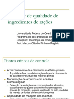 Controle de Qualidade de Ingredientes de Rações