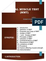 Manual Muscle Test (MMT) : Ajith C Student of Department of Physio Kmch-Copt