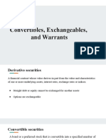 Convertibles, Exchangeables, - and Warrants