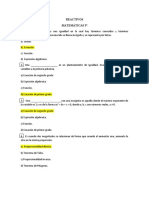 Respuestas de Reactivos Matematicas Tercer Grado