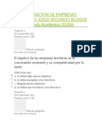 ADMINISTRACION DE EMPRESAS FAMILIARES 50102 SEGUNDO BLOQUE Primer Periodo Quiz Semana 4