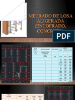 Metrado de Losa Aligerada (Encofrado, Concreto