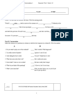 Part A. Listening: Impact Conversation 1 Semester Test 1 Units 1-8