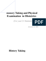 History Taking and Physical Obstetrics