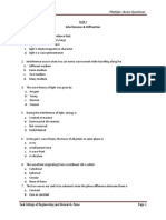 Engineering Physics Multiple Choice Questions: Unit I Interference & Diffraction