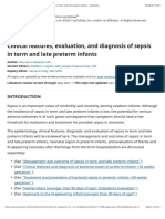 Clinical Features, Evaluation, and Diagnosis of Sepsis in Term and Late Preterm Infants - UpToDate