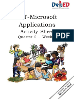 ICT-Microsoft Applications: Activity Sheet