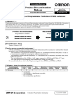 Discontinuation Notice - CPM2A To CP1E